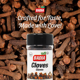 Badia whole cloves in a kitchen setup perfect for baking and chutneys