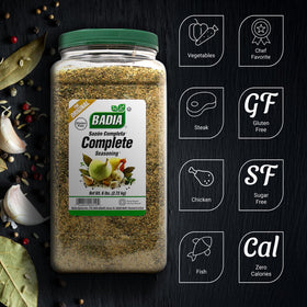 Badia Complete Seasoning bulk jar, a cost-effective option for frequent cooks and batch meals.