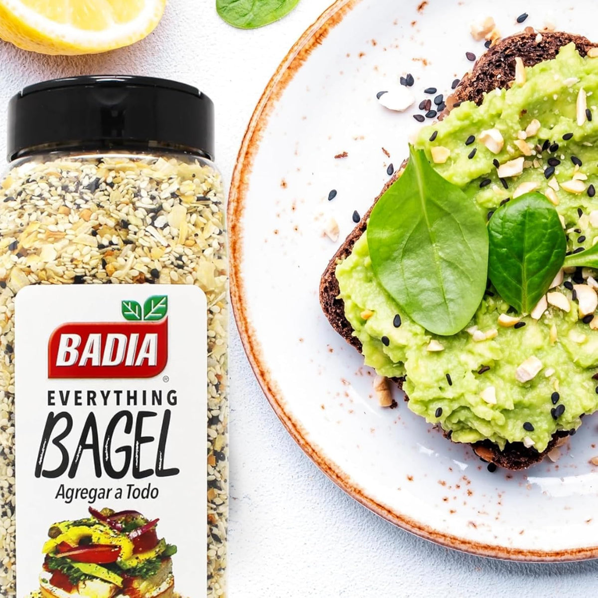 Everything bagel seasoning on avocado toast adds zing and color.