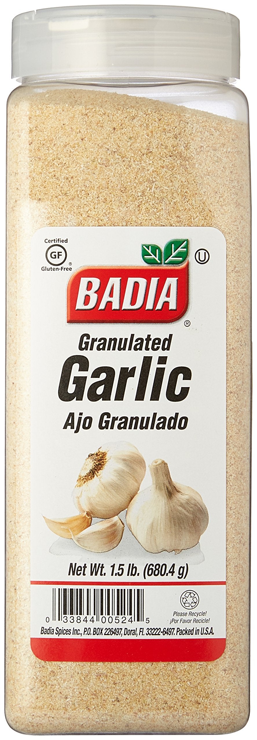 Badia Garlic Granulated 1.5 lbs pack 2 for easy, versatile seasoning in your kitchen.