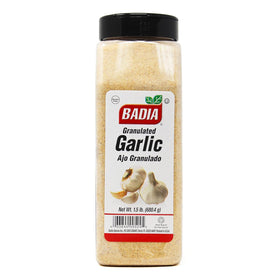 Badia granulated garlic front packaging ideal for quick, flavorful meals