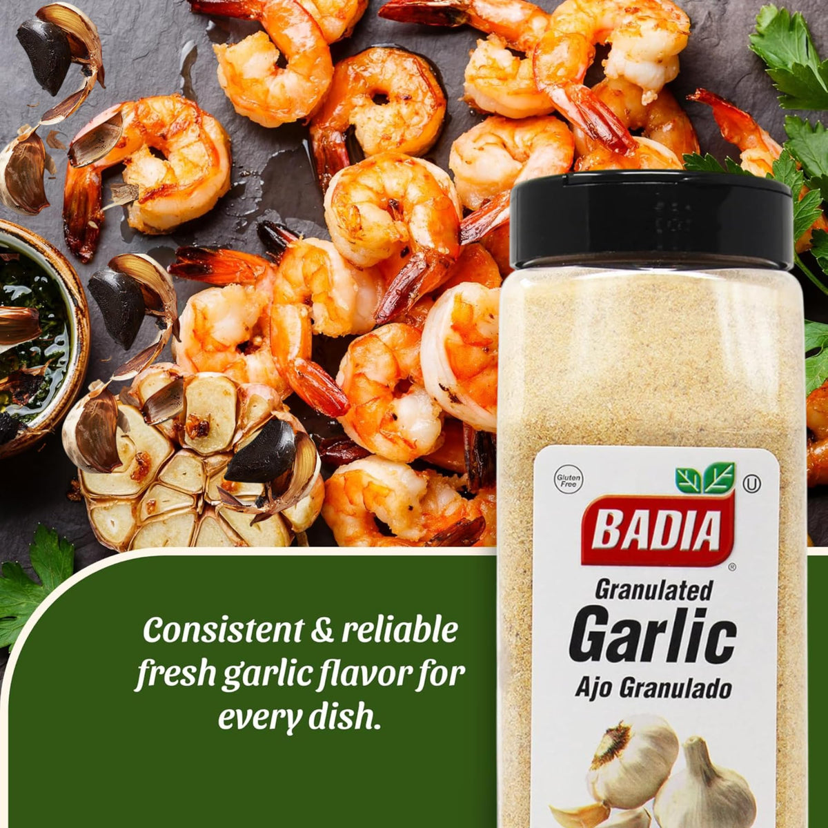 Badia granulated garlic rub-marinade for bold meats