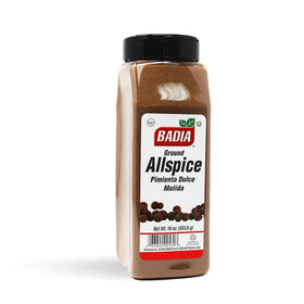 Badia ground allspice jar close-up for baking and seasoning versatility