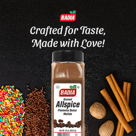 Badia ground allspice close-up bottle ready for savory and sweet dishes
