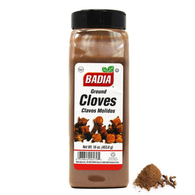 Badia Ground Cloves bottle closeup highlighting rich aroma for sauces and desserts