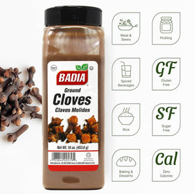 Badia Ground Cloves pour shows depth in marinades and beverages