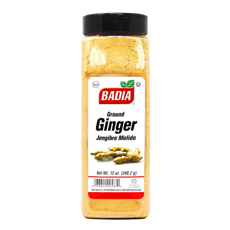 Badia ground ginger powder jar delivers fresh, aromatic warmth for baking