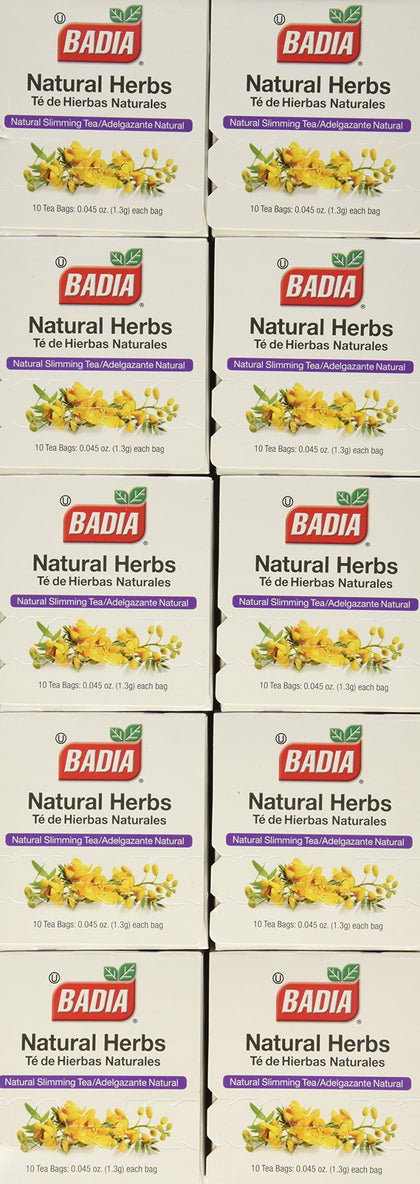 Badia natural herb tea bag box—caffeine-free after-dinner ritual for gentle digestion