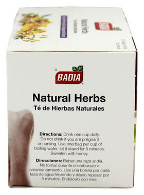Badia Natural Herb Tea steeping produces a warm, soothing beverage.