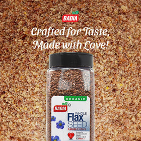 Badia Organic Whole Flax Seed in smoothie boosting omega-3 and fiber.