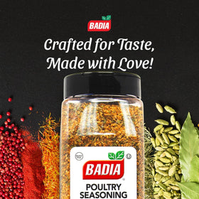 Badia Poultry Seasoning Southern Blend rub adds aromatic zest for roasting.
