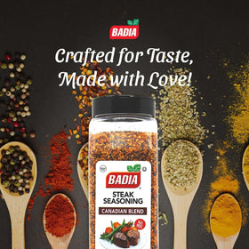 Badia Steak Seasoning on burgers during grilling delivers bold, savory notes.