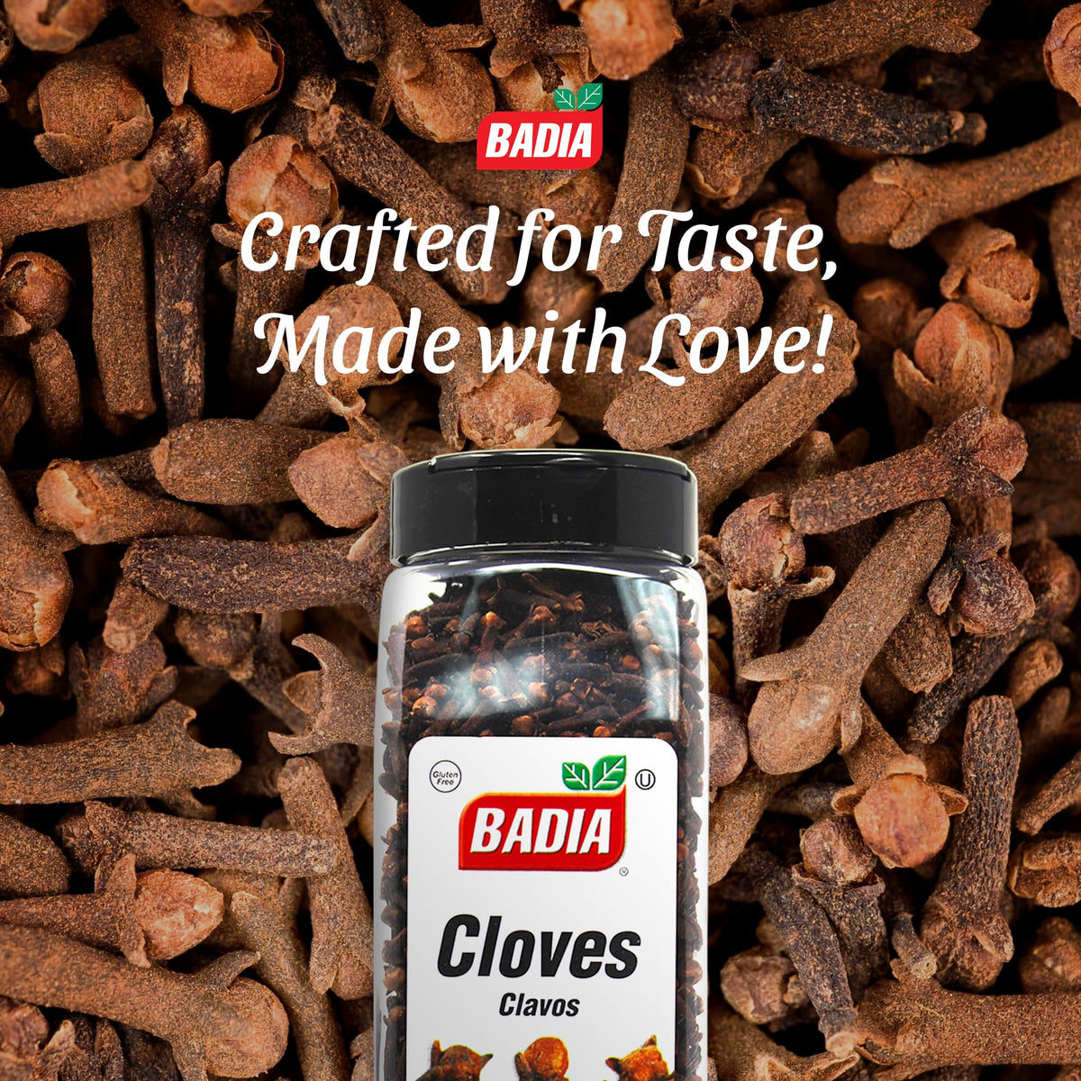 Badia whole cloves in mill; quick flavor boost for sauces.