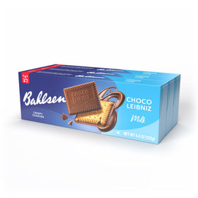 Bahlsen Choco Leibniz Milk Cookies three-box pack, ideal for sharing with friends.