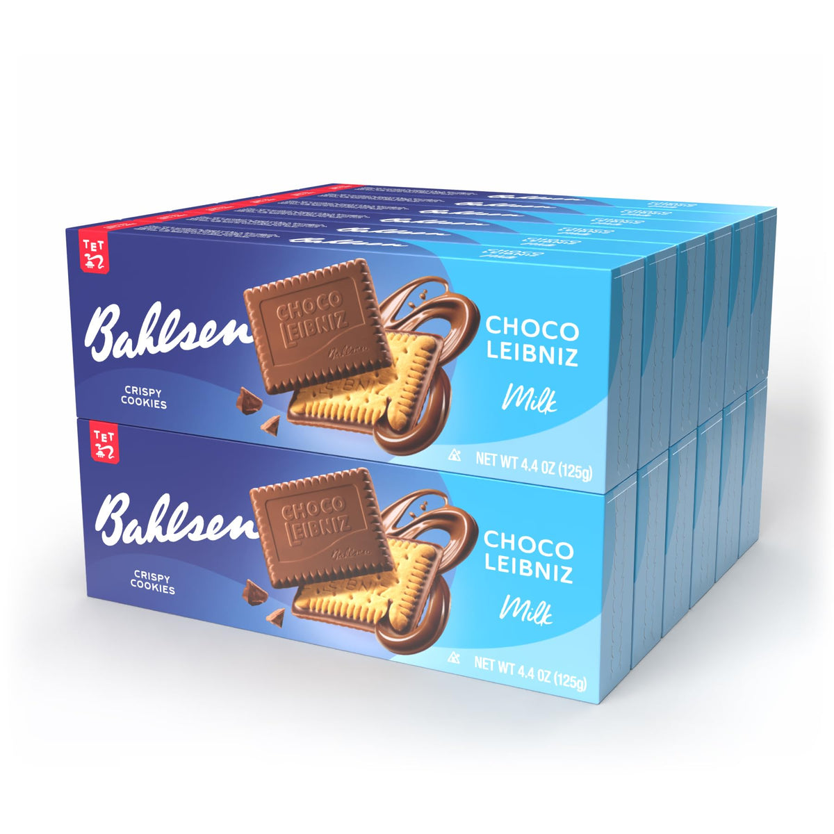 Bahlsen Choco Leibniz Milk Cookies packaging, ideal for gifting and sharing.