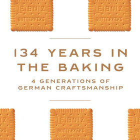 Three-box Bahlsen Leibniz butter biscuits set ready for gifting.