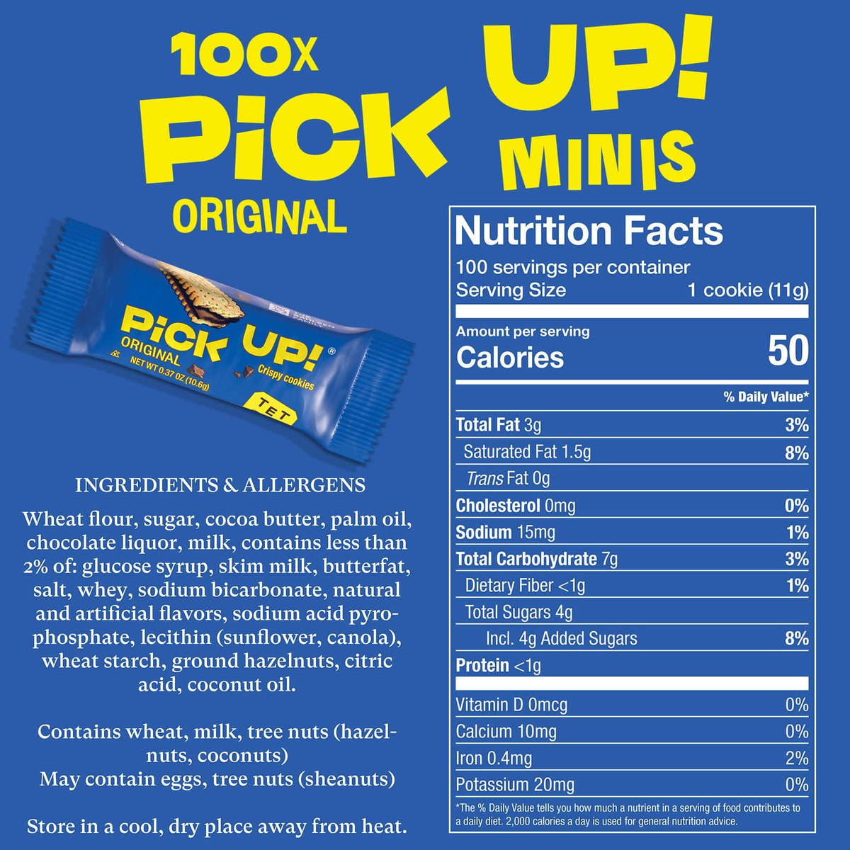 Bahlsen PiCK UP! Minis Original individually wrapped for freshness and on-the-go snacking.