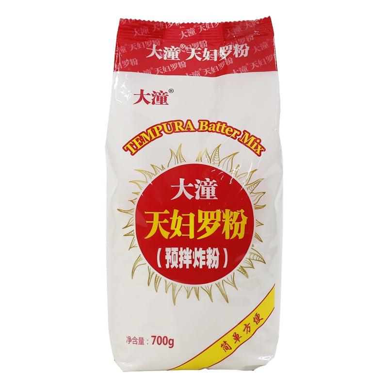 BAHWJCTO Tempura Batter Mix creates a crisp coating for seafood and vegetables.