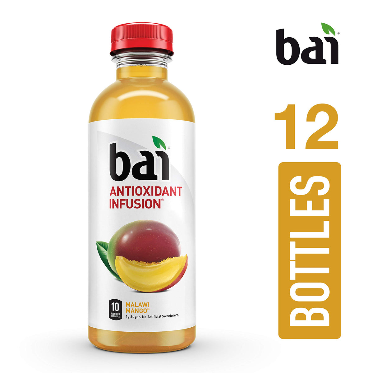 Bai serving 10 calories underscores flavorful choice with minimal energy impact.