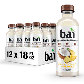 Bai Puna Coconut Pineapple 18oz bottle ready for refreshing hydration.