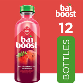 Illustration of plant-based caffeine in Bai Boost from tea extract.