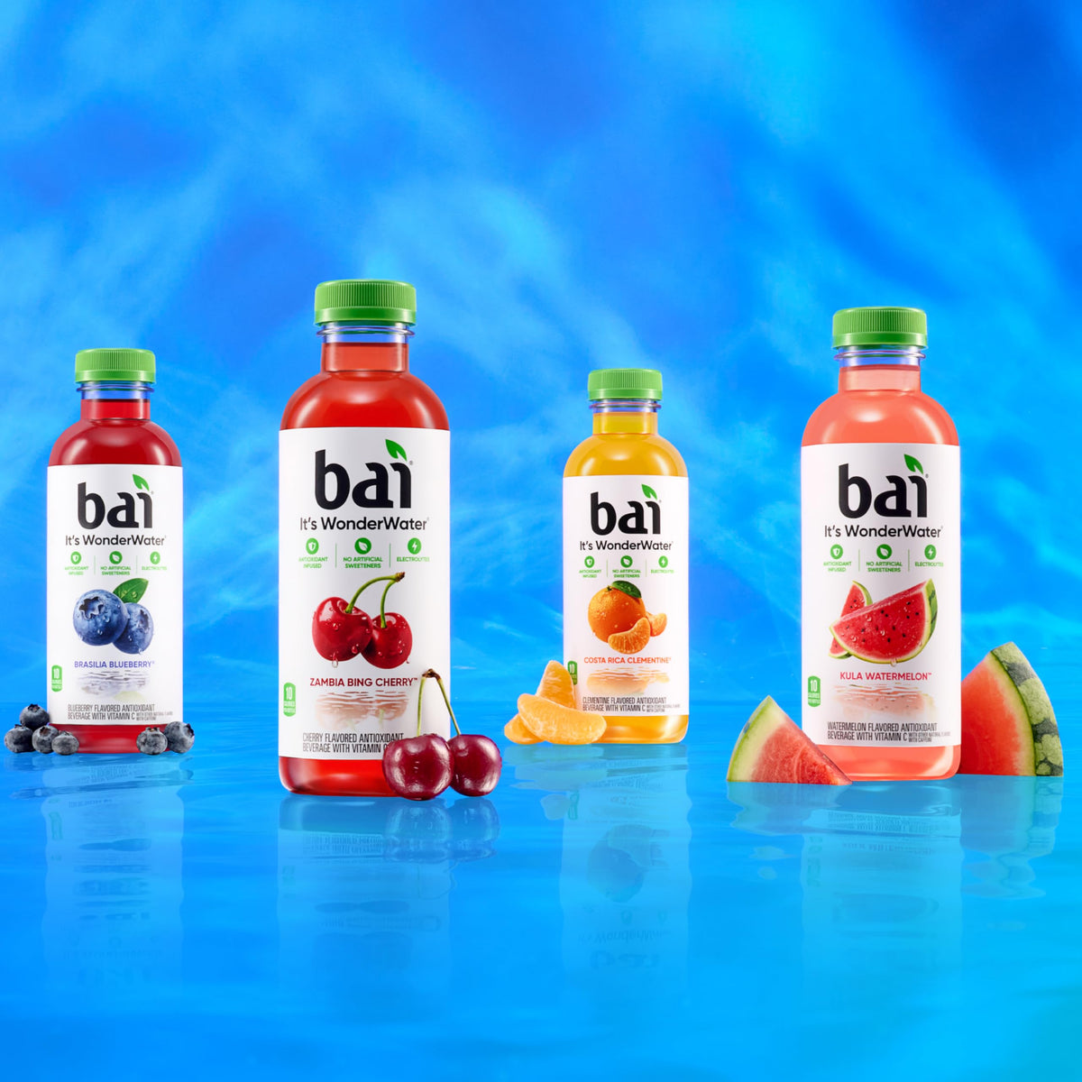Bai Kula Watermelon ingredients panel showcases electrolytes and vitamin blend.