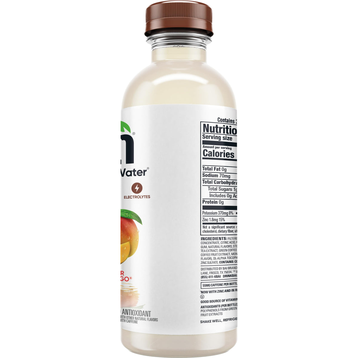 Bai Madagascar Coconut Mango fruit-flavor visual evokes tropical profile