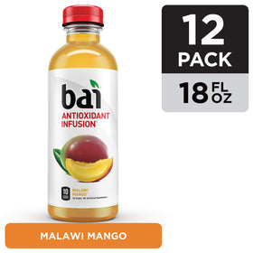 Bai Malawi Mango closeup highlights natural fruit flavor with only 10 calories.