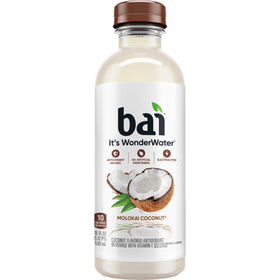 Bai Molokai Coconut nutrition panel with zinc and vitamins