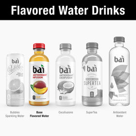 Bai pack of 12 bottles highlights convenient, shareable flavor for the day.
