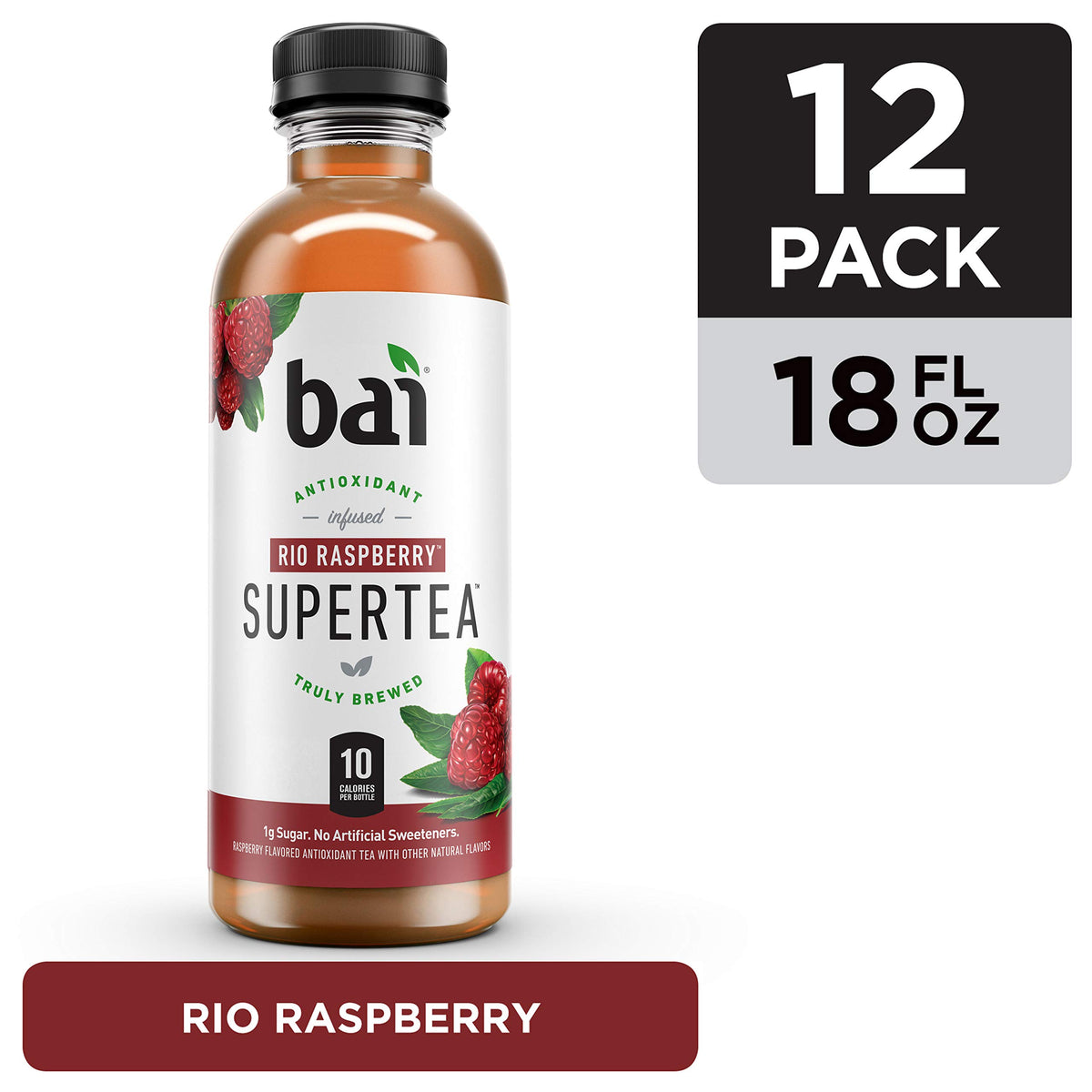 Bai Rio Raspberry poured into a glass for a fruity, low-calorie boost.
