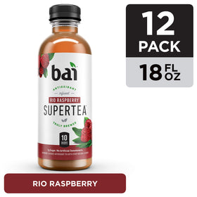 Bai Rio Raspberry poured into a glass for a fruity, low-calorie boost.