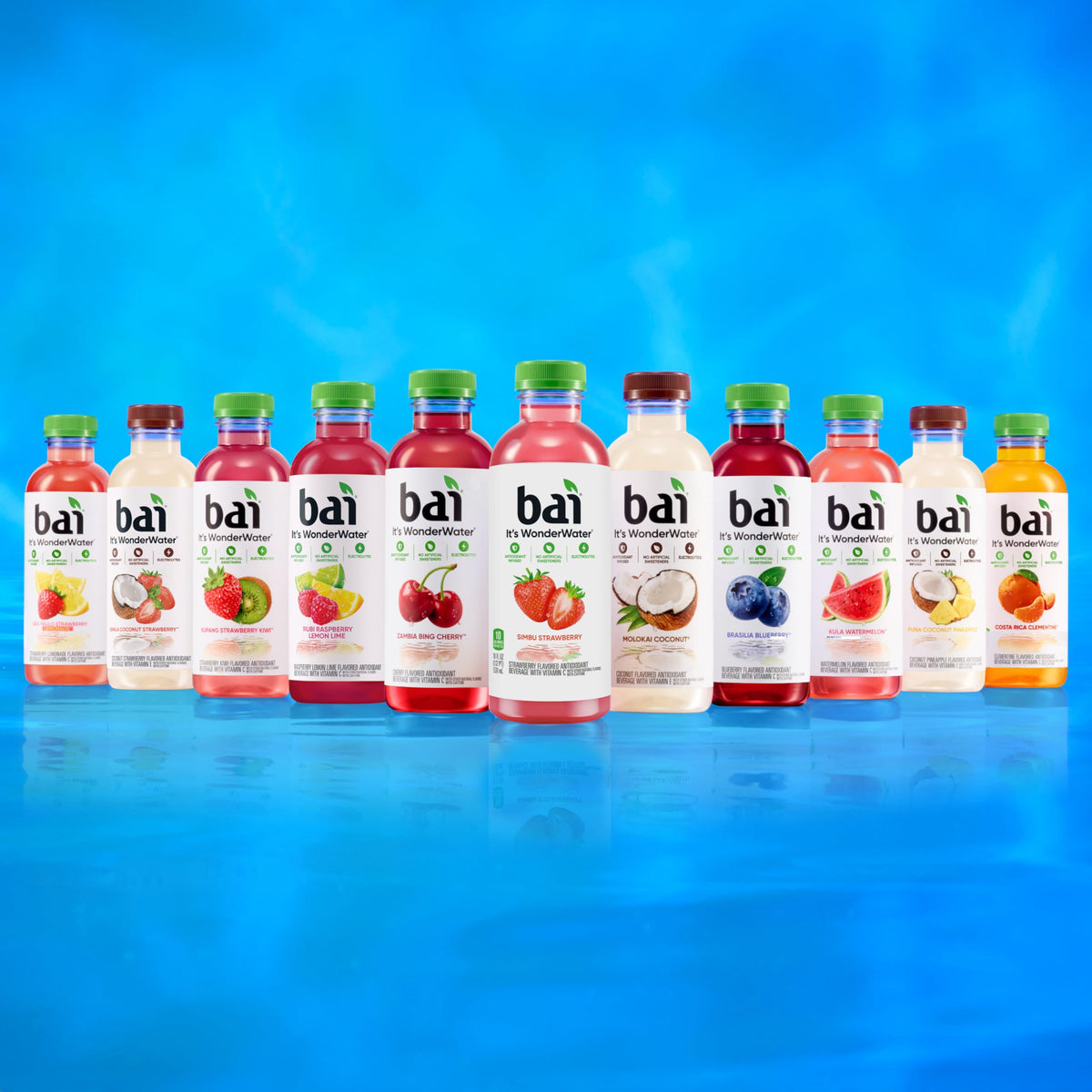 Bai São Paulo Strawberry Lemonade pack shot with 12 bottles.