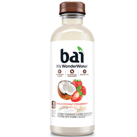 Bai Shala Coconut Strawberry 10 calories per bottle suggest light refreshment.