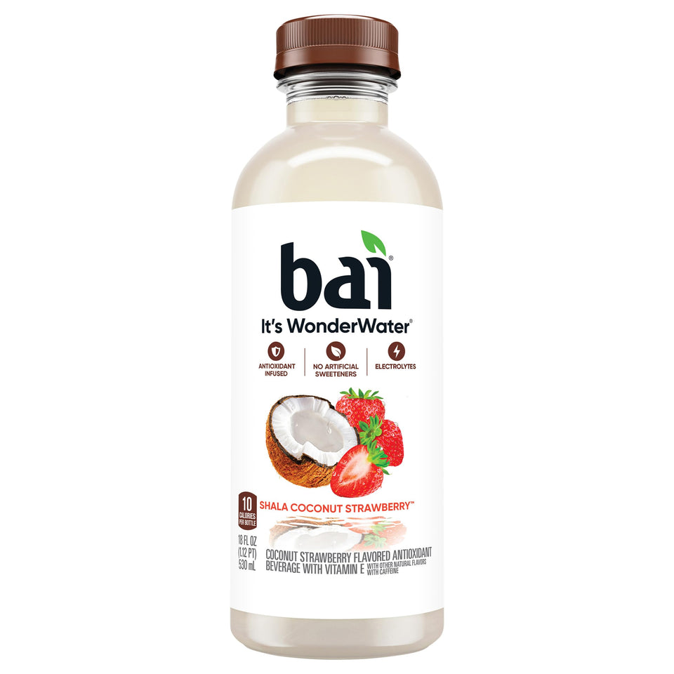 BAI Shala Coconut Strawberry bottle ready for on-the-go hydration.