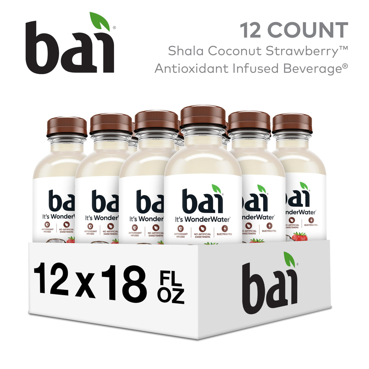 Bai Shala Coconut Strawberry pour demonstrates easy on-the-go hydration with vitamin C.