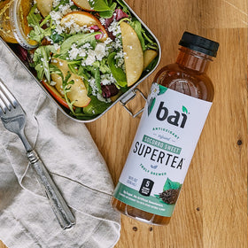 Bai Socorro Sweet bottle showing caffeine content for alert moments.