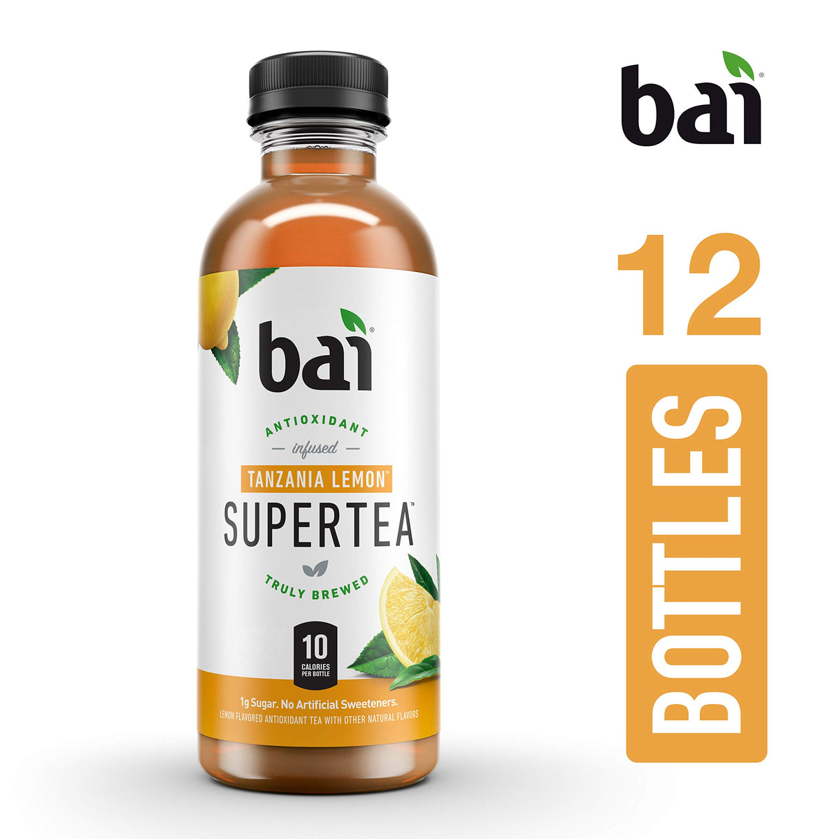 Bai Tanzania Lemon athletic hydration bottle during workout session.