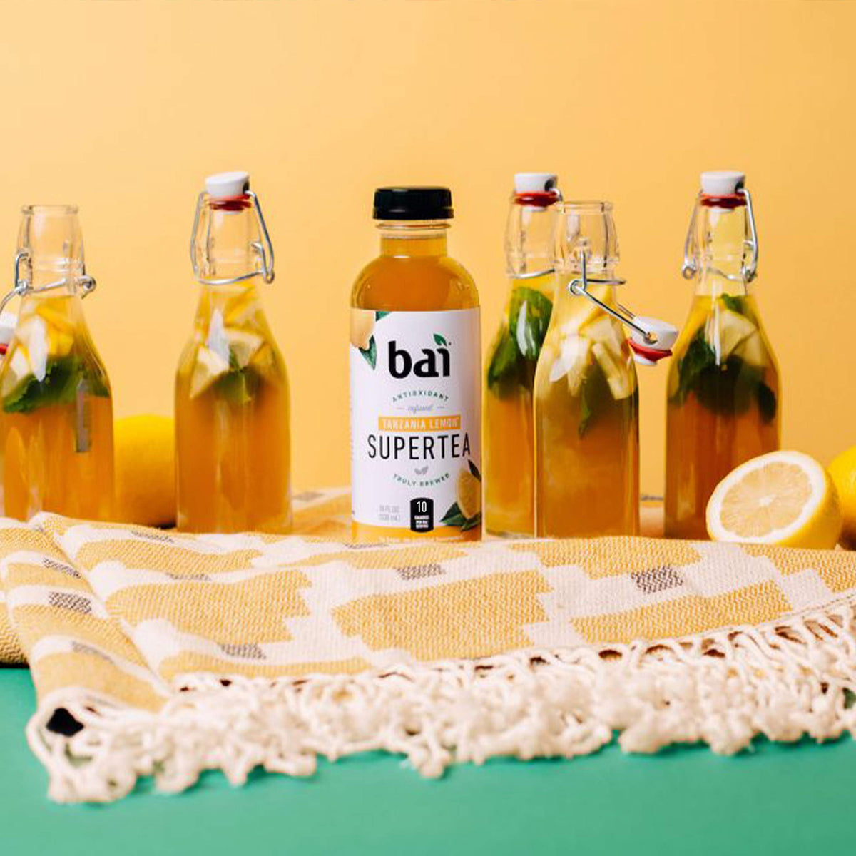 Bai Tanzania Lemon citrus-forward aroma on a cool beverage.