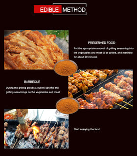 Close-up of smoky aroma from BAILINHOU BBQ powder for grilled dishes