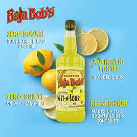 Baja Bob's Keto-friendly mixer shown in a refreshing mocktail