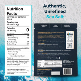Baja Gold signature salt in resealable bag preserves freshness for everyday seasoning.