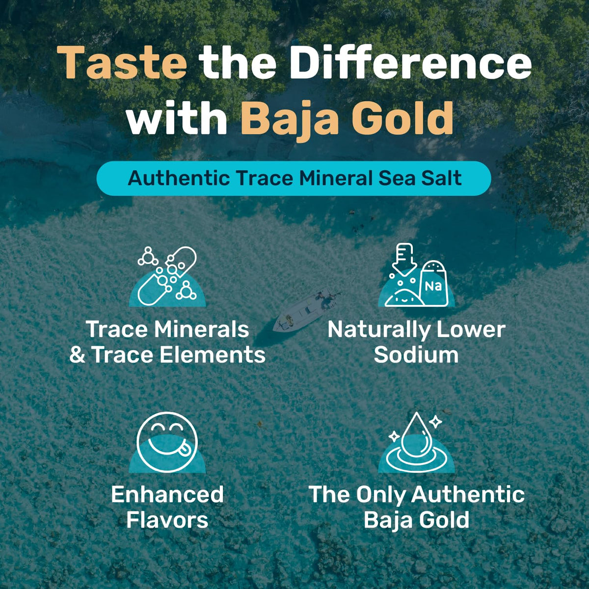 Pouring Baja Gold Signature Mineral Sea Salt showing quick dissolution on heat