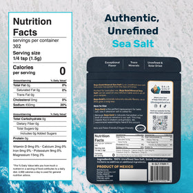 Baja Gold Signature Mineral Sea Salt resealable bag preserves freshness for daily cooking