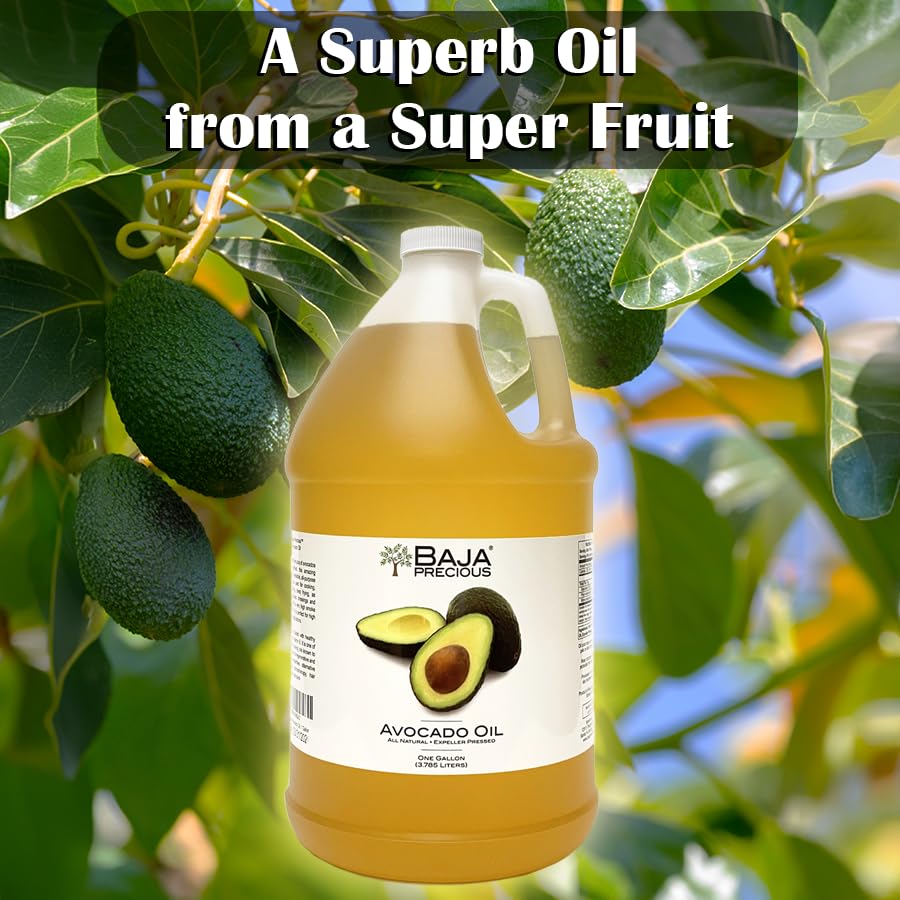 Baja Precious Avocado Oil heavy-duty cap image highlights reliable seal for bulk kitchen use