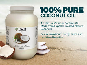 Baja Precious Coconut Oil 1 Gal pour shows smooth melt-ready texture.