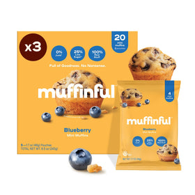 Bakeful Muffinful Triple Blueberry box front shows bulk family packaging.
