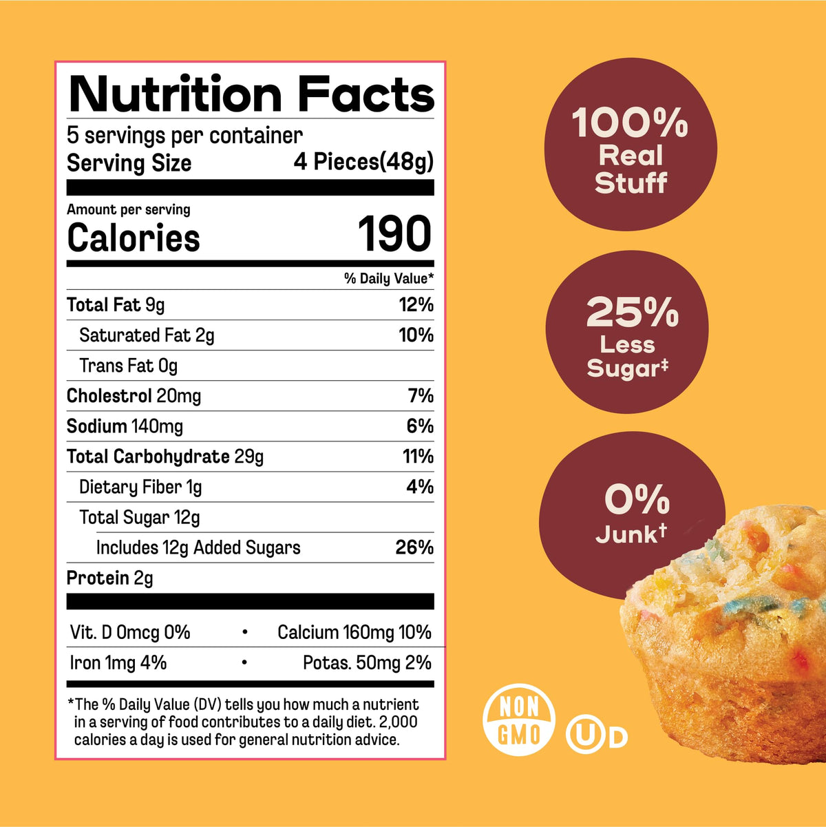 Bakeful Muffinful confetti mini muffins individually wrapped for easy sharing