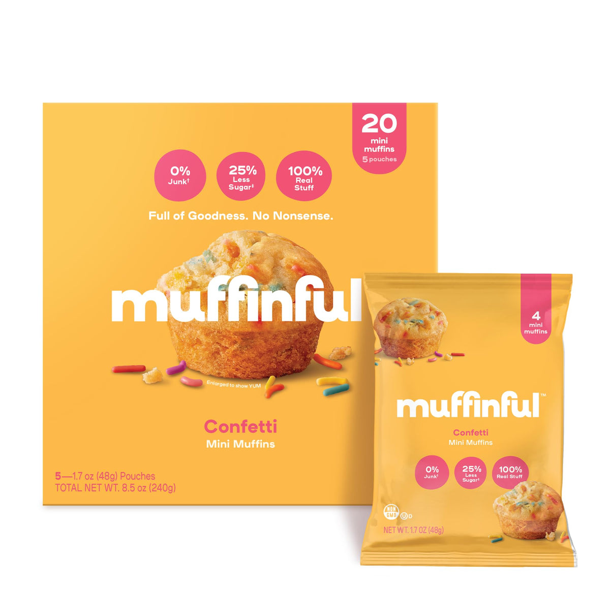Bakeful Muffinful confetti mini muffins packaging box ready for quick snacking
