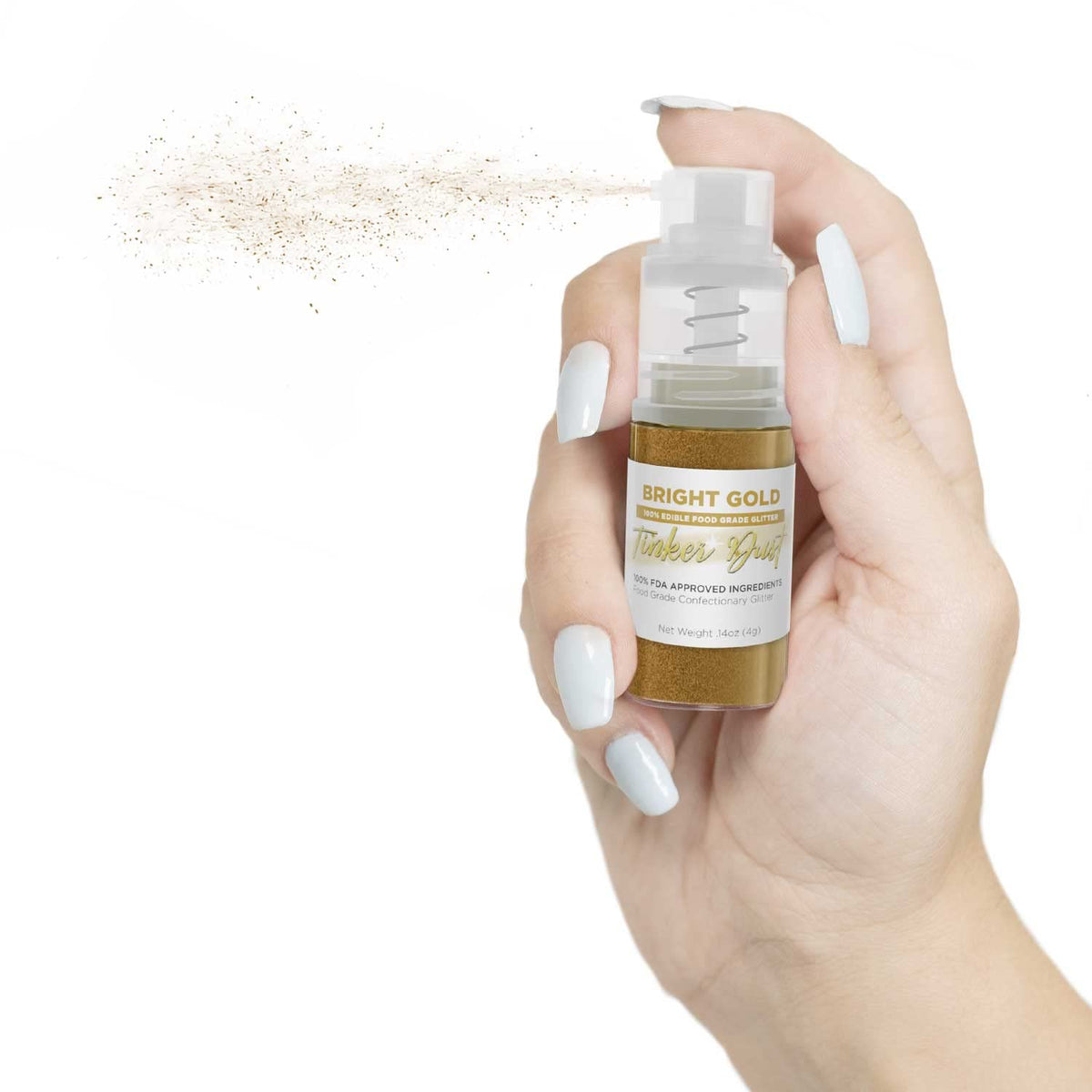 Bakell Bright Gold Tinker Dust beverage garnish for silky drink sparkle.